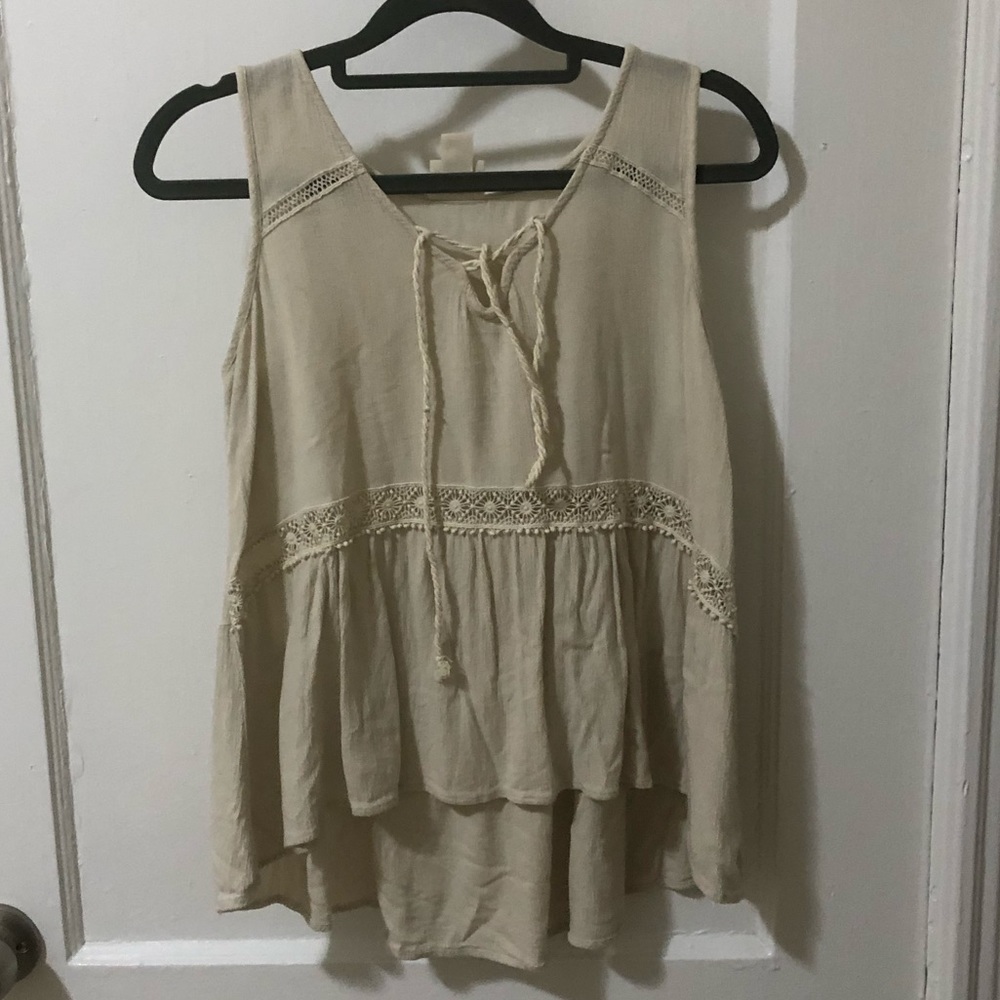 cream tank top